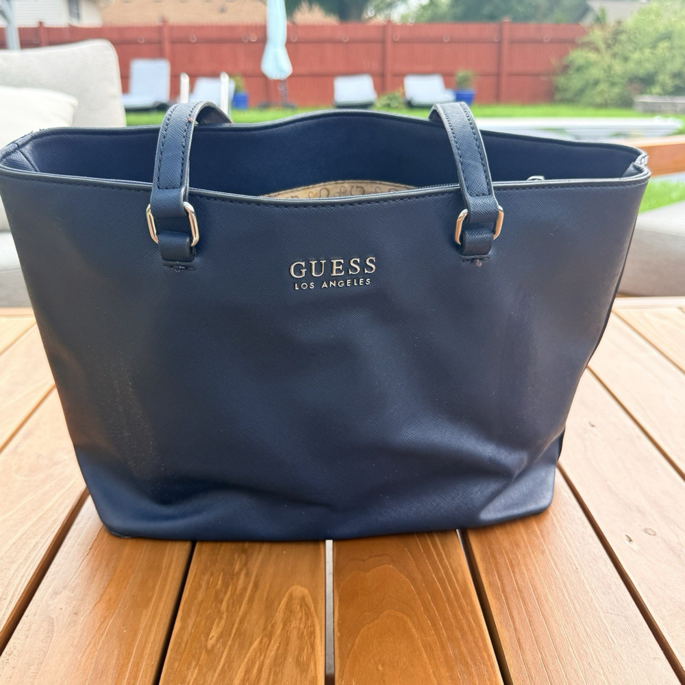 Guess  Los Angeles Tote Bag Blue  Large